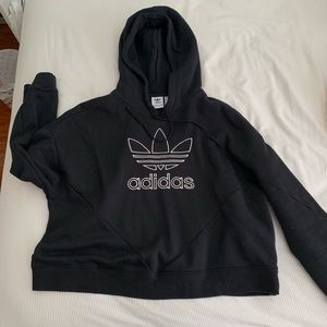 Adidas cropped hoodie size L
